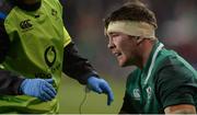 25 November 2017; Peter O’Mahony of Ireland is treated by a medic during the Guinness Series International match between Ireland and Argentina at the Aviva Stadium in Dublin. Photo by Piaras Ó Mídheach/Sportsfile