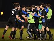25 November 2017; Dylan Gavin, second from left, celebrates with his Athlone Town team-mates following the SSE Airtricity National Under 15 League Final match between Athlone Town and St Patrick's Athletic at Lisseywollen in Athlone, Co Westmeath. Photo by Stephen McCarthy/Sportsfile