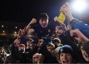 25 November 2017; Dylan Gavin of Athlone Town celebrates with supporters following the SSE Airtricity National Under 15 League Final match between Athlone Town and St Patrick's Athletic at Lisseywollen in Athlone, Co Westmeath. Photo by Stephen McCarthy/Sportsfile