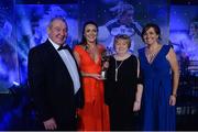 25 November 2017; Caroline Kelly of Kerry with her family, from left, father Seán Kelly, Teresa Kelly and sister Mary Kelly after earning an All-Star Award during the TG4 Ladies Football All-Star Awards at the CityWest Hotel in Saggart, Co Dublin. Photo by Cody Glenn/Sportsfile