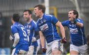 26 November 2017; John Heslin of St Loman's Mullingar celebrates with his team-mates at the final whistle after the AIB Leinster GAA Football Senior Club Championship Semi-Final match between St Loman's Mullingar and Simonstown at TEG Cusack Park in Mullingar, Co Westmeath. Photo by Piaras Ó Mídheach/Sportsfile