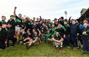 26 November 2017; Nemo Rangers players celebrate with the cup after the AIB Munster GAA Football Senior Club Championship Final match between Dr. Crokes and Nemo Rangers at Páirc Ui Rinn in Cork. Photo by Eóin Noonan/Sportsfile