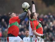 26 November 2017; Mark Doyle and Stephen Byrne of Rathnew in action against Ian Meehan of Moorefield during the AIB Leinster GAA Football Senior Club Championship Semi-Final match between Rathnew and Moorefield at Joule Park in Aughrim, Wicklow. Photo by Matt Browne/Sportsfile
