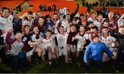 26 November 2017; Slaughtneil players and supporters celebrate with the Seamus McFerran cup after the AIB Ulster GAA Football Senior Club Championship Final match between Slaughtneil and Cavan Gaels at the Athletic Grounds in Armagh. Photo by Oliver McVeigh/Sportsfile