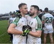 26 November 2017; Liam Healy and Niall Hurley Lynch of Moorefield after the AIB Leinster GAA Football Senior Club Championship Semi-Final match between Rathnew and Moorefield at Joule Park in Aughrim, Wicklow. Photo by Matt Browne/Sportsfile