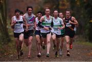 26 November 2017; A general view of the leading pack including eventual second place, Kevin Dooney of Raheny Shamrock A.C., centre, during the Senior Men's and U23 10,000m at the Irish Life Health Juvenile Even Age Cross Country Championships 2017 at the National Sports Campus in Abbotstown, Dublin. Photo by David Fitzgerald/Sportsfile