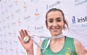 26 November 2017; Shona Heaslip of An Riocht A.C. celebrates after winning the Senior Women and U23 8000m during the Irish Life Health Juvenile Even Age Cross Country Championships 2017 at the National Sports Campus in Abbotstown, Dublin. Photo by David Fitzgerald/Sportsfile