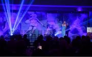 25 November 2017; Singer Donna Taggart performs during the TG4 Ladies Football All-Star Awards at the CityWest Hotel in Saggart, Co Dublin. Photo by Brendan Moran/Sportsfile