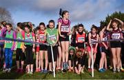 26 November 2017; Caoimhe Kilmurray of Mullingar Harriers A.C. warms up ahead of the U12 Girls 2000m race during the Irish Life Health Juvenile Even Age Cross Country Championships 2017 at the National Sports Campus in Abbotstown, Dublin. Photo by David Fitzgerald/Sportsfile