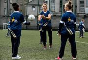 27 November 2017; Caroline O'Hanlon of Armagh with attendees during the launch of the GAA 5 Star Centres at O'Connell Boys National School and Croke Park in Dublin. Photo by Sam Barnes/Sportsfile