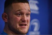 27 November 2017; Andrew Porter during a Leinster Rugby press conference at Leinster Rugby Headquarters in Dublin. Photo by Seb Daly/Sportsfile