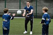 27 November 2017; Diarmuid O'Connor of Mayo, with, Sean Fitzgerald and John O'Keefe of Killinure NS, Co Limerick, during the launch of the GAA 5 Star Centres at O'Connell Boys National School and Croke Park in Dublin. Photo by Sam Barnes/Sportsfile