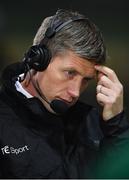 25 November 2017; Racing 92 defence coach and former Ireland international Ronan O'Gara during commentary for RTÉ at the Guinness Series International match between Ireland and Argentina at the Aviva Stadium in Dublin. Photo by Ramsey Cardy/Sportsfile