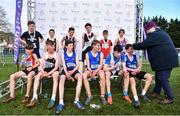 26 November 2017; The 12 finalists of the U14 boys race during the Irish Life Health Juvenile Even Age Cross Country Championships 2017 at the National Sports Campus in Abbotstown, Dublin. Photo by David Fitzgerald/Sportsfile