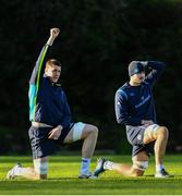 28 November 2017; Ian Nagle, left, and Max Deegan during Leinster rugby squad training at UCD in Dublin. Photo by Ramsey Cardy/Sportsfile