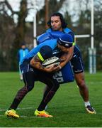 28 November 2017; James Lowe, above, and Isa Nacewa during Leinster rugby squad training at UCD in Dublin. Photo by Ramsey Cardy/Sportsfile