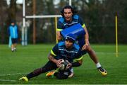 28 November 2017; James Lowe, above, and Isa Nacewa during Leinster rugby squad training at UCD in Dublin. Photo by Ramsey Cardy/Sportsfile