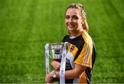 28 November 2017; Laura McEnaney of Corduff with the Ladies All-Ireland Junior Club Championship Perpetual Cup, during a LGFA All-Ireland Club Finals Captain's Day at Croke Park in Dublin. Photo by Sam Barnes/Sportsfile