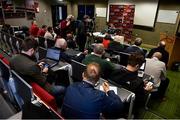 28 November 2017; Munster head coach Johann van Graan speaks to the assembled media during a Munster Rugby Press Conference at the University of Limerick in Limerick. Photo by Diarmuid Greene/Sportsfile