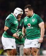 25 November 2017; Rory Best, left, and Cian Healy of Ireland during the Guinness Series International match between Ireland and Argentina at the Aviva Stadium in Dublin. Photo by Ramsey Cardy/Sportsfile