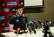 28 November 2017; Jack O'Donoghue of Munster during a Munster Rugby Press Conference at the University of Limerick in Limerick. Photo by Diarmuid Greene/Sportsfile