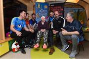 28 November 2017; The Gaelic Players Association (GPA) and Childhood Cancer Foundation (CCF) today launched the #Championsofcourage Campaign which will see inter-county players across the country continue to support the CCF and help Ireland’s fight against childhood cancer. In attendance is 11 year old Hazel Campbell from Athy, Co. Kildare with Rocsommon manager Kevin McStay, GPA CEO Dermot Earley, Eoghan O’Gara of  Dublin, Colm Begley of Laois, Ger Smyth of  Louth and Tadgh O'Rourke of Roscommon in St John’s Ward at Our Lady’s Children’s Hospital, Crumlin. Photo by Matt Browne/Sportsfile