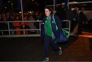 28 November 2017; Niamh Fahey of Republic of Ireland arrives prior to the 2019 FIFA Women's World Cup Qualifier match between Netherlands and Republic of Ireland at Stadion de Goffert in Nijmegen, Netherlands. Photo by Stephen McCarthy/Sportsfile