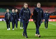28 November 2017; Leanne Kiernan and Heather Payne, right, of Republic of Ireland prior to the 2019 FIFA Women's World Cup Qualifier match between Netherlands and Republic of Ireland at Stadion de Goffert in Nijmegen, Netherlands. Photo by Stephen McCarthy/Sportsfile