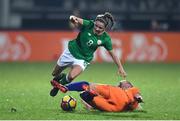 28 November 2017; Leanne Kiernan of Republic of Ireland in action against Stephanie van der Gragt of Netherlands during the 2019 FIFA Women's World Cup Qualifier match between Netherlands and Republic of Ireland at Stadion de Goffert in Nijmegen, Netherlands. Photo by Stephen McCarthy/Sportsfile