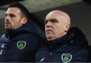 28 November 2017; Republic of Ireland assistant coach Tom O'Connor and Republic of Ireland goalkeeping coach Gianluca Kohn, left, during the 2019 FIFA Women's World Cup Qualifier match between Netherlands and Republic of Ireland at Stadion de Goffert in Nijmegen, Netherlands. Photo by Stephen McCarthy/Sportsfile
