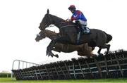 26 November 2017; Ellie Mac, with Davy Russell up, jump the last during the Tattersalls Ireland Irish EBF Mares Auction Maiden Hurdle at Navan Racecourse in Navan, Co Meath. Photo by Cody Glenn/Sportsfile