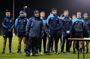 30 November 2017; Dublin manager Jim Gavin and his team ahead of the Official Opening of Billings Park match between UCD and Dublin at Billings Park in UCD, Dublin. Photo by Cody Glenn/Sportsfile