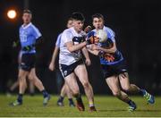 30 November 2017; Brian Daly of UCD in action against Emmett O'Conghaile of Dublin during the Official Opening of Billings Park match between UCD and Dublin at Billings Park in UCD, Dublin. Photo by Cody Glenn/Sportsfile