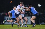 30 November 2017; Liam Casey of UCD in action against David Byrne of Dublin during the Official Opening of Billings Park match between UCD and Dublin at Billings Park in UCD, Dublin. Photo by Cody Glenn/Sportsfile