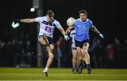30 November 2017; Liam Casey of UCD in action against David Byrne of Dublin during the Official Opening of Billings Park match between UCD and Dublin at Billings Park in UCD, Dublin. Photo by Cody Glenn/Sportsfile