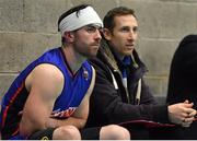 30 November 2017; Michael Darragh Macauley, left, and Ciaran McEvilly of Eanna look on during the Basketball Ireland Men's Superleague match between UCD Marian and Eanna at UCD Sports Centre in Dublin. Photo by Brendan Moran/Sportsfile