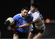 30 November 2017; Graham Hannigan of Dublin in action against Brian Daly of UCD during the Official Opening of Billings Park match between UCD and Dublin at Billings Park in UCD, Dublin. Photo by Cody Glenn/Sportsfile