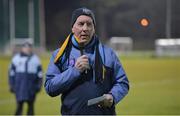 30 November 2017; Brian Mullins, Director of Sport, UCD, speaks ahead of the Official Opening of Billings Park match between UCD and Dublin at Billings Park in UCD, Dublin. Photo by Cody Glenn/Sportsfile