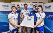 1 December 2017; Waterford hurler's and footballers, from left, Jamie Barron, Shane Fives, Maurice Shanahan, Michael Curry and Conor Murray in attendance at the Waterford GAA new sponsorship launch at TQS Integration Systems in Lismore, Waterford. Photo by Matt Browne/Sportsfile