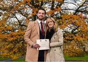 1 December 2017; Inter-county stars graduated today from the Jim Madden GPA Leadership Programme at Maynooth University. Pictured is Mayo footballer Tom Parsons with fiancé Carol Hopkin, at Maynooth University, Maynooth, Co Kildare. Photo by Seb Daly/Sportsfile