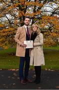 1 December 2017; Inter-county stars graduated today from the Jim Madden GPA Leadership Programme at Maynooth University. Pictured is Mayo footballer Tom Parsons with fiancé Carol Hopkin, at Maynooth University, Maynooth, Co Kildare. Photo by Seb Daly/Sportsfile