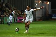 1 December 2017; Christian Lealiifano of Ulster kicks a penalty during the Guinness PRO14 Round 10 match between Dragons and Ulster at Rodney Parade in Newport, Wales. Photo by Darren Griffiths/Sportsfile