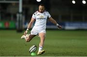 1 December 2017; Christian Lealiifano kicks a successful conversion to draw his side level during the Guinness PRO14 Round 10 match between Dragons and Ulster at Rodney Parade in Newport, Wales. Photo by Chris Fairweather/Sportsfile