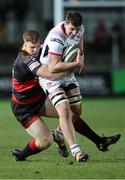 1 December 2017; Matthew Dalton of Ulster is tackled by Jack Dixon of Dragons during the Guinness PRO14 Round 10 match between Dragons and Ulster at Rodney Parade in Newport, Wales. Photo by Chris Fairweather/Sportsfile