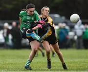2 December 2017; Hannah Looney of Aghada in action against Naomi Cogan of Corduff during the All-Ireland Ladies Football Junior Club Championship Final match between Aghada and Corduff at Crettyard in Co Laois. Photo by Matt Browne/Sportsfile