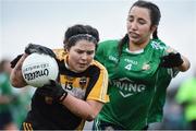 2 December 2017; Elena McEnaney of Corduff in action against Bridget Wall of Aghada during the All-Ireland Ladies Football Junior Club Championship Final match between Aghada and Corduff at Crettyard in Co Laois. Photo by Matt Browne/Sportsfile