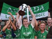 2 December 2017; Aghada captain Emma Farmer lifts the cup as her team-mates celebrate after the All-Ireland Ladies Football Junior Club Championship Final match between Aghada and Corduff at Crettyard in Co Laois. Photo by Matt Browne/Sportsfile