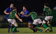 2 December 2017; Noel Reid of Leinster is tackled by Irné Herbst, left, and Cherif Traore of Benetton during the Guinness PRO14 Round 10 match between Benetton and Leinster at the Stadio Comunale di Monigo in Treviso, Italy. Photo by Ramsey Cardy/Sportsfile
