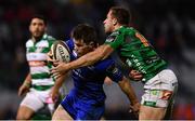 2 December 2017;Luke McGrath of Leinster on his way to scoring his side's fourth try despite the tackle of Tommaso Benvenuti of Benetton during the Guinness PRO14 Round 10 match between Benetton and Leinster at the Stadio Comunale di Monigo in Treviso, Italy. Photo by Ramsey Cardy/Sportsfile