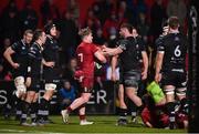 2 December 2017; Chris Cloete of Munster and Gareth Thomas of Ospreys tussle off the ball during the Guinness PRO14 Round 10 match between Munster and Ospreys at Irish Independent Park in Cork. Photo by Diarmuid Greene/Sportsfile